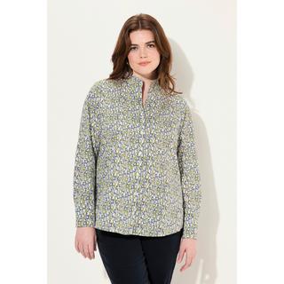 Ulla Popken  Blouse col calice, imprimé cerf, manches longues 