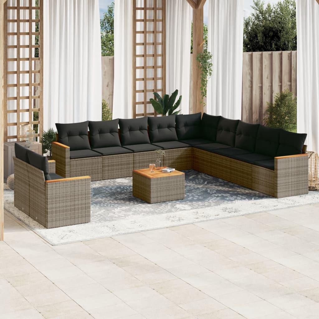 VidaXL set divano da giardino Polirattan  