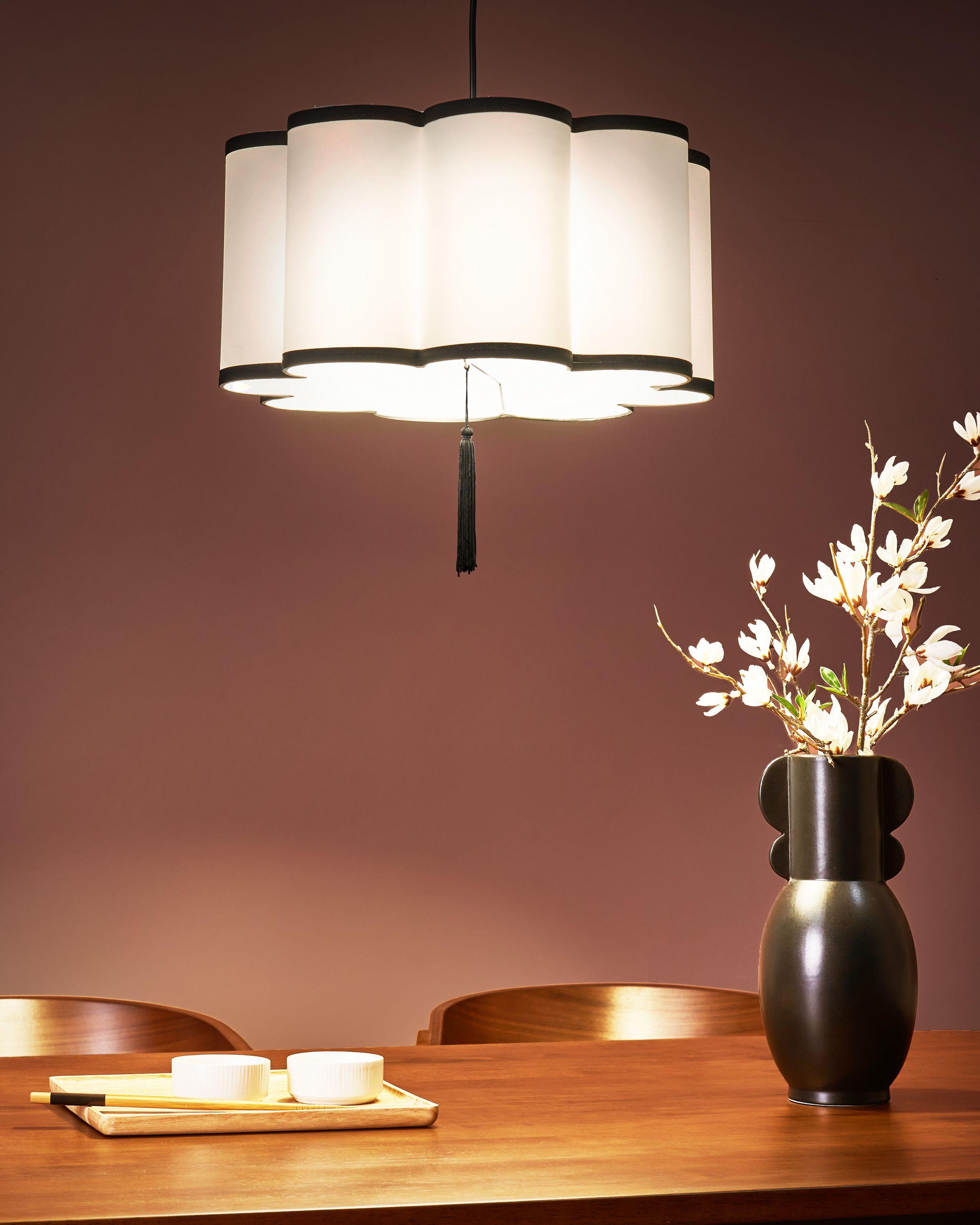 Beliani Lampe suspension en Nylon Traditionnel PALAMAR  