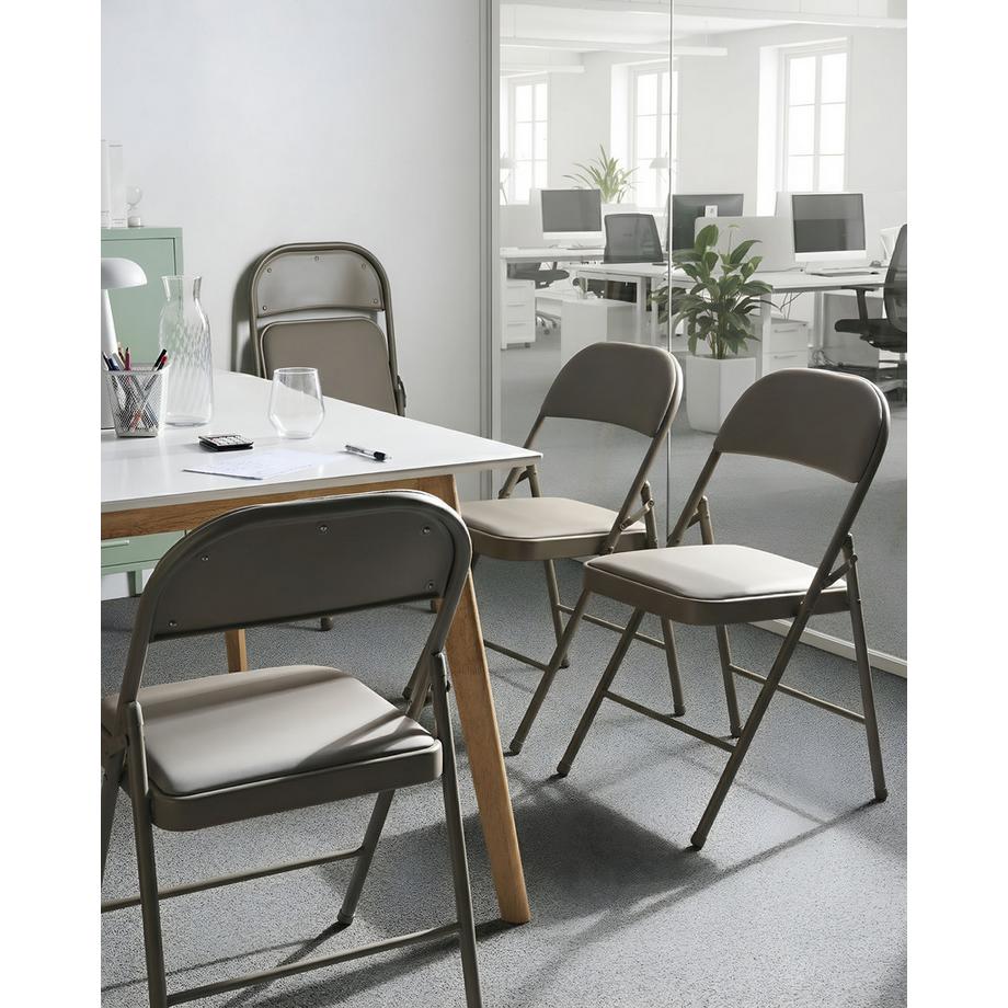 Beliani Lot de 4 chaises pliantes en Métal  SHASTA  