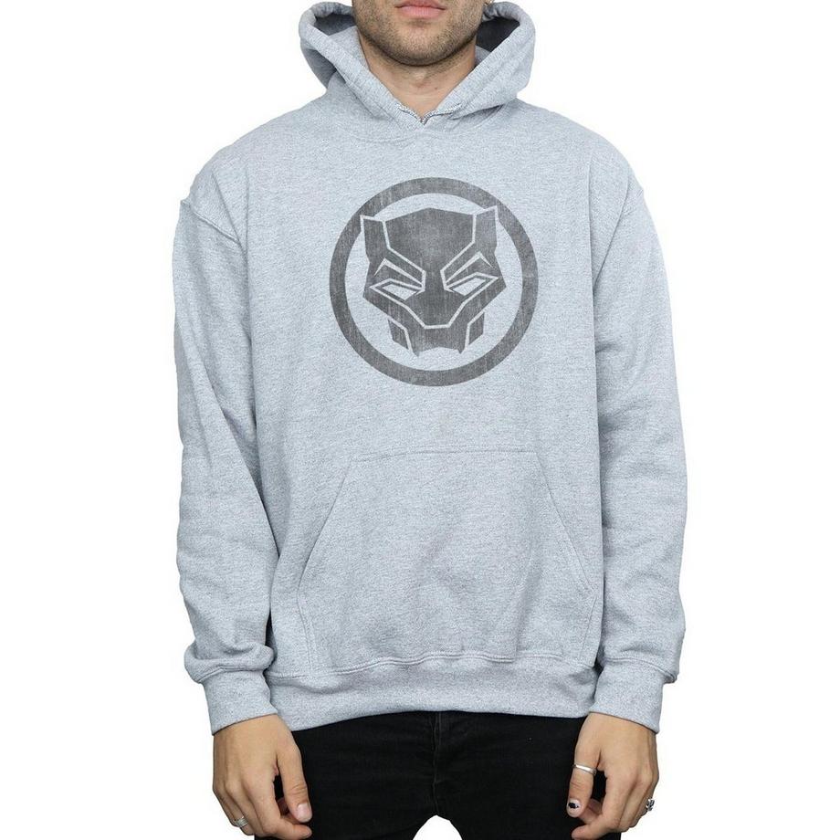 MARVEL Black Panther Logo Felpa con Cappuccio  