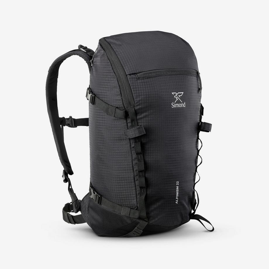Sac à dos d'alpinisme polyvalent et modulable, Alpinism 22 noir