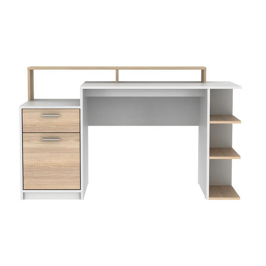 Vente-unique Schreibtisch mit Stauraum Eichefarben ZACHARIE  