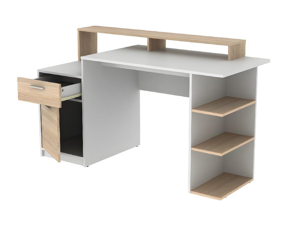 Vente-unique Schreibtisch mit Stauraum Eichefarben ZACHARIE  