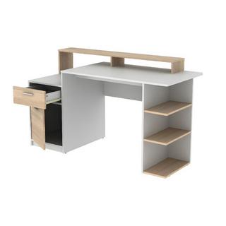 Vente-unique Schreibtisch mit Stauraum Eichefarben ZACHARIE  