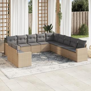 VidaXL set divano da giardino Polirattan  