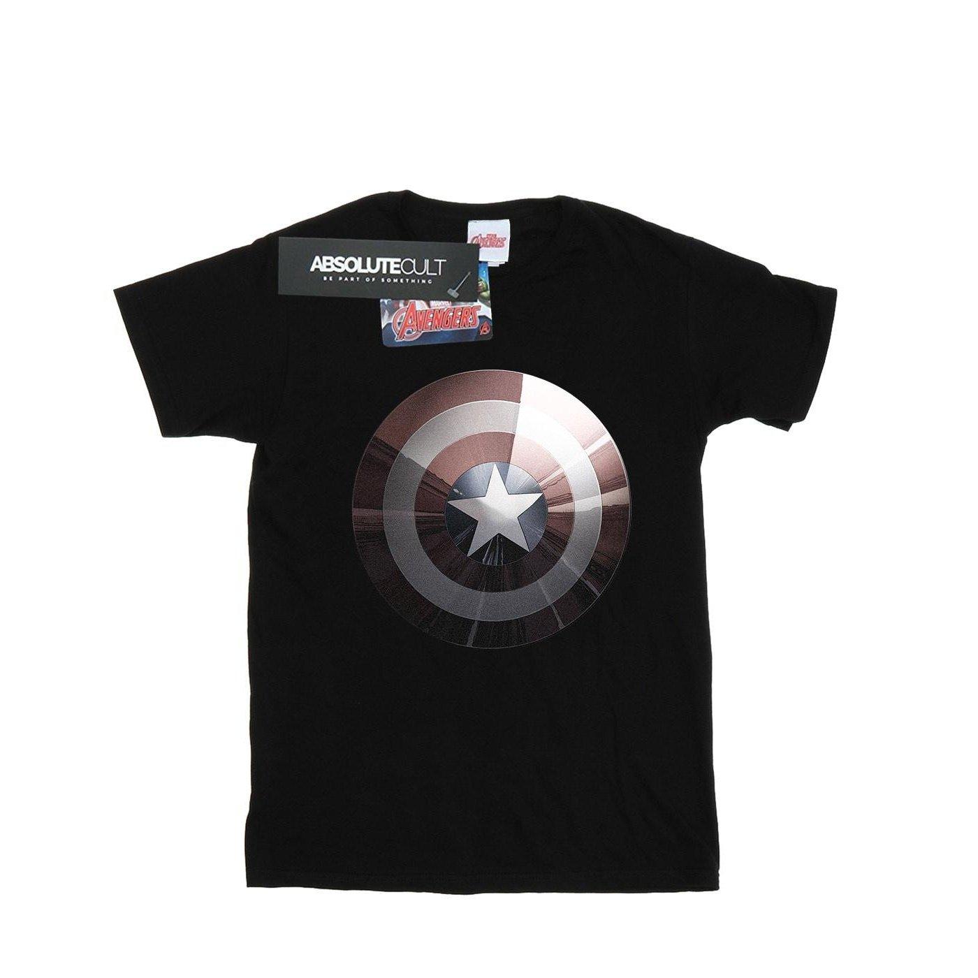 MARVEL  Captain America Shield Shiny TShirt 