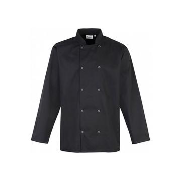 Veste de cuisine à boutons pression manches longues