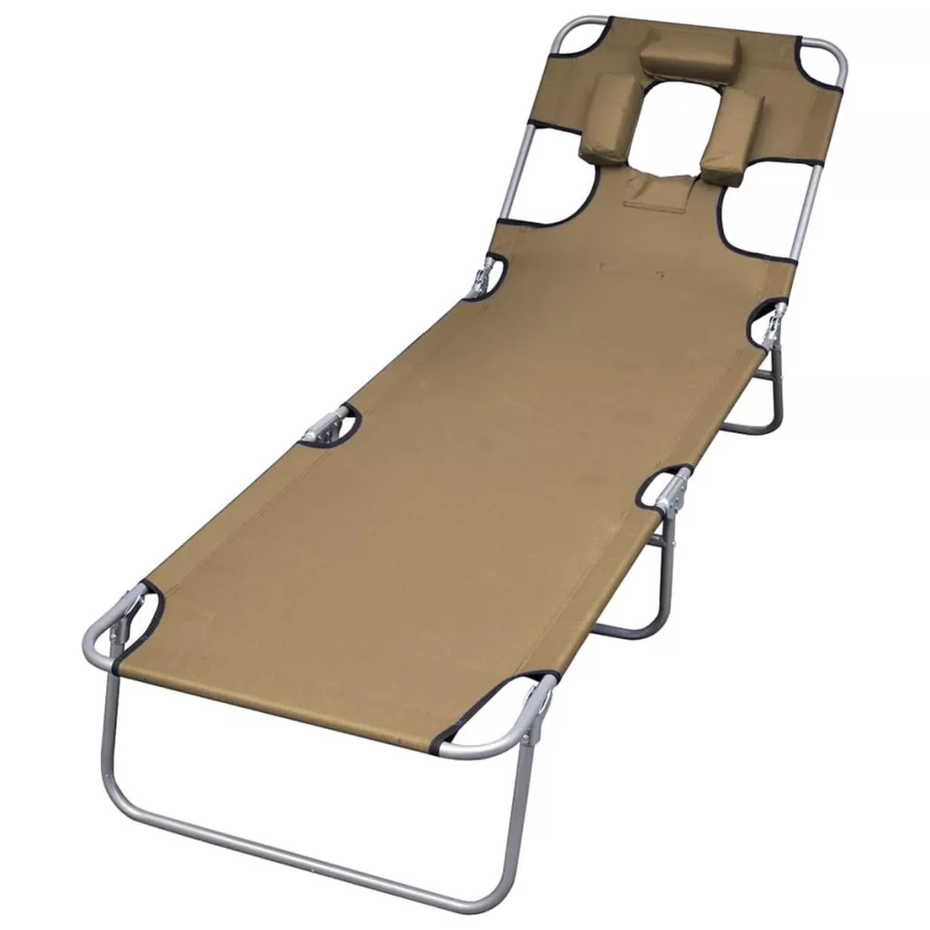 VidaXL - lettino Tessuto, One Size, Beige