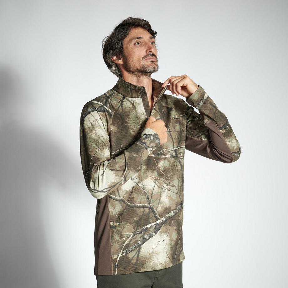 SOLOGNAC  Maglia maniche lunghe caccia traspirante poliestere 