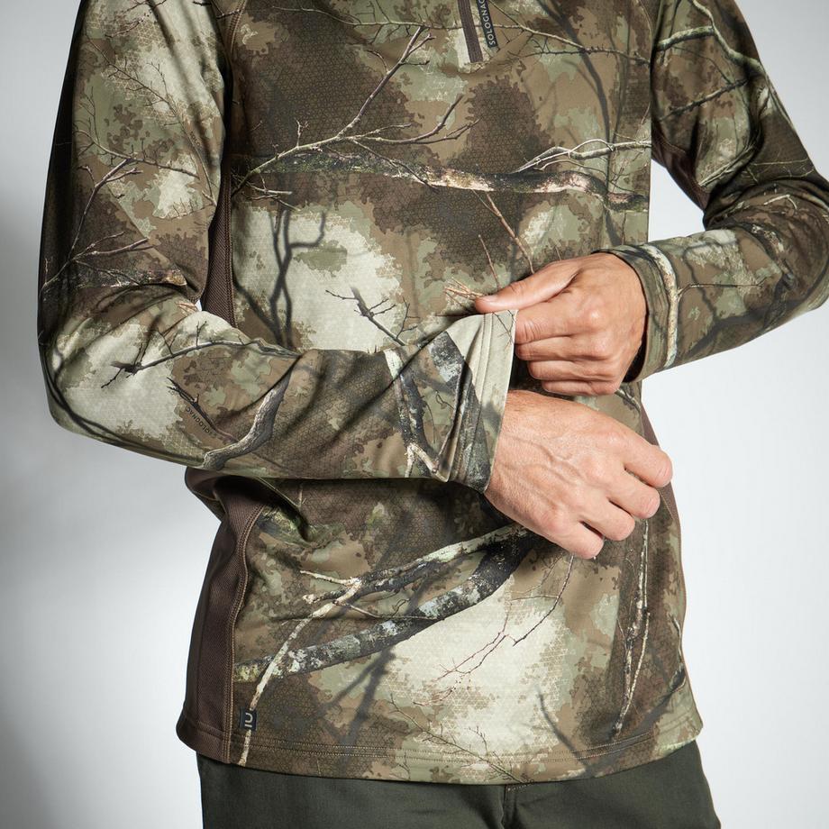 SOLOGNAC  Maglia maniche lunghe caccia traspirante poliestere 