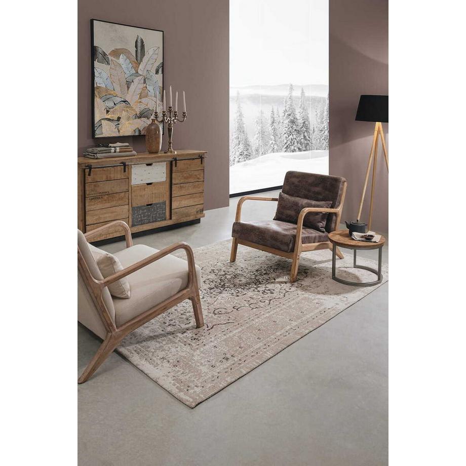 mutoni Sessel Ancilla mit Kissen dunkelbraun  