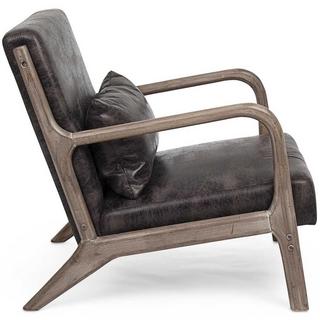 mutoni Fauteuil Ancilla avec coussin marron foncé  