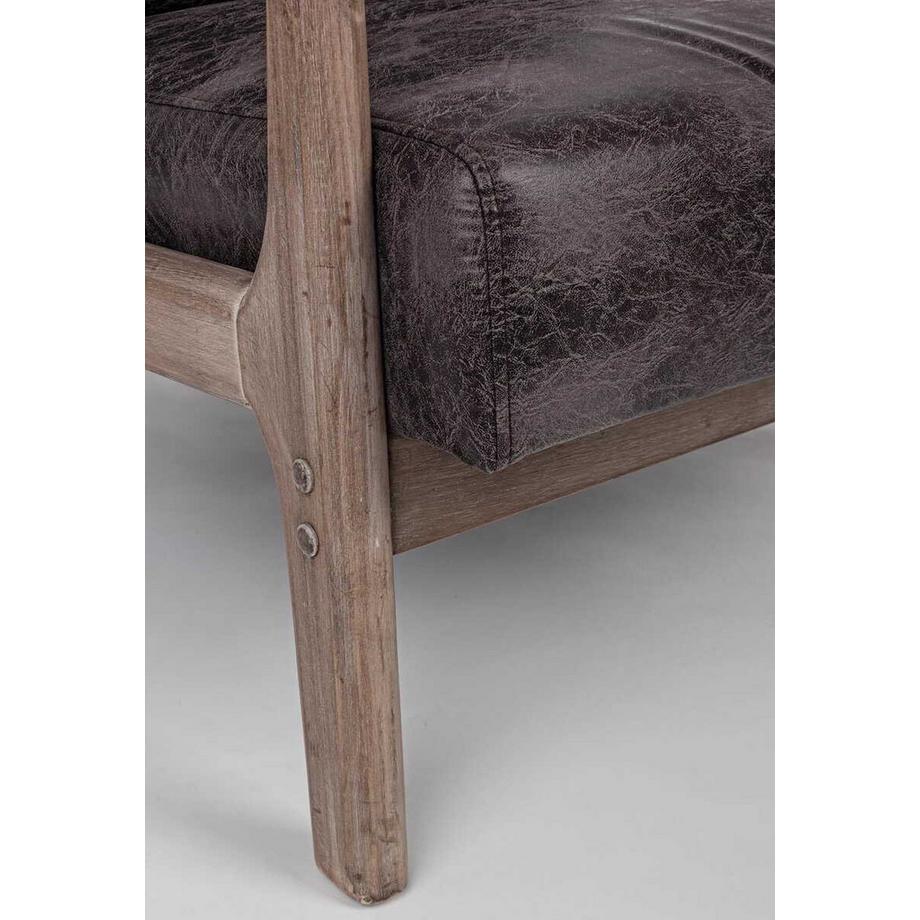 mutoni Sessel Ancilla mit Kissen dunkelbraun  