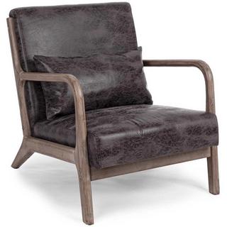 mutoni Fauteuil Ancilla avec coussin marron foncé  