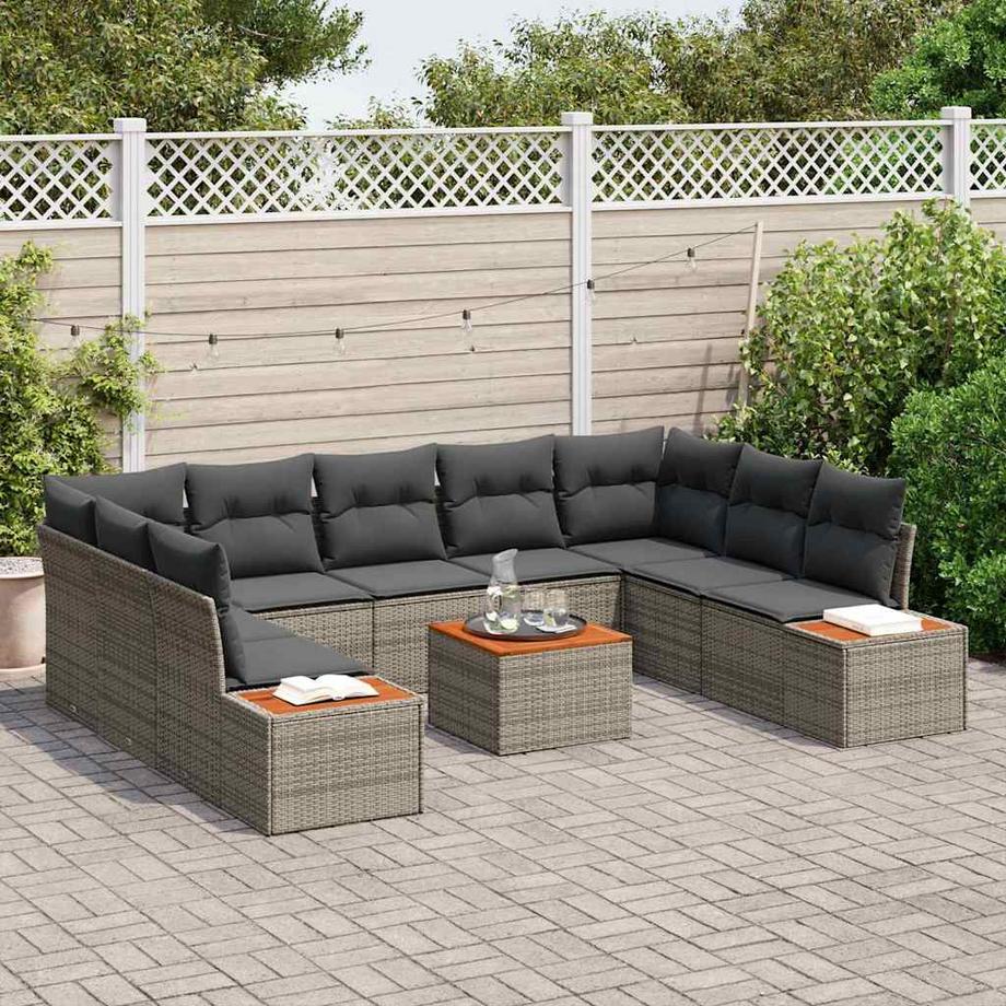 VidaXL Gartensofa-set poly-rattan  