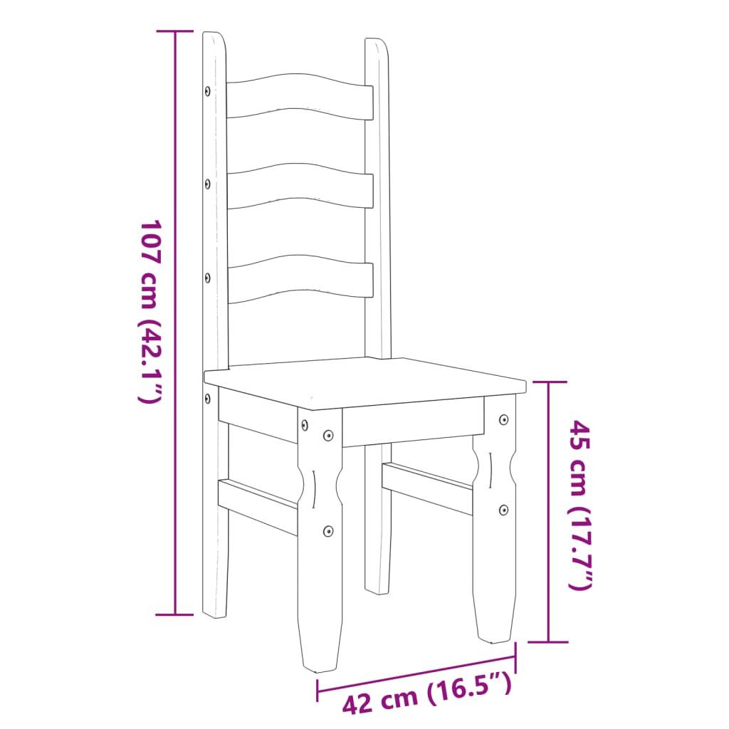 VidaXL Chaise à manger bois de pin  