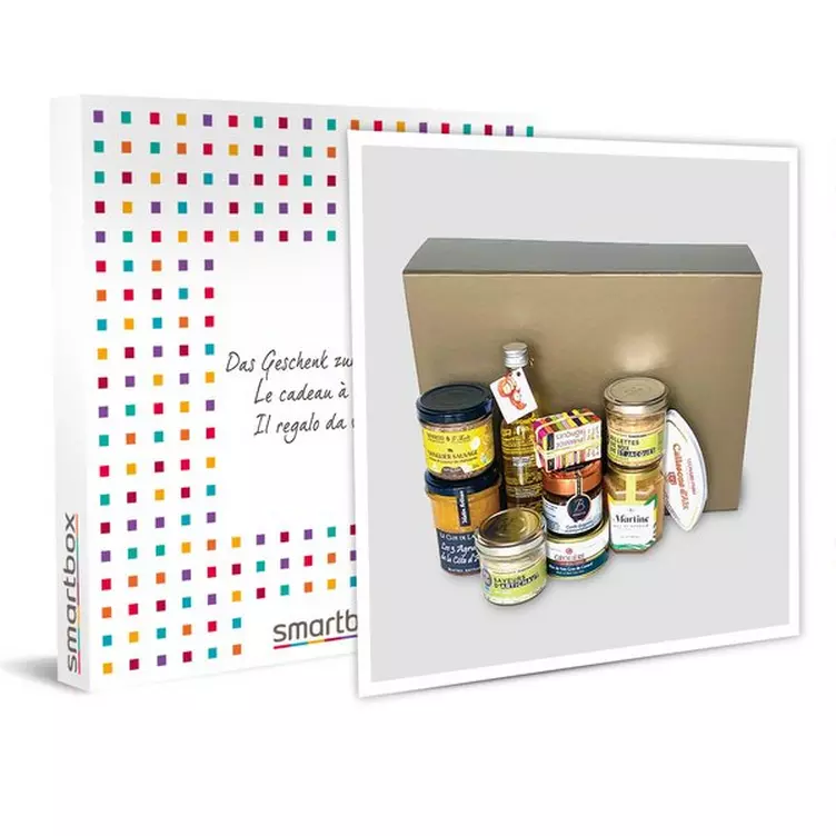 Smartbox Französische Spezialitäten nach Hause geliefert: eine feine Auswahl an Delikatessen Geschenkboxonline kaufen MANOR
