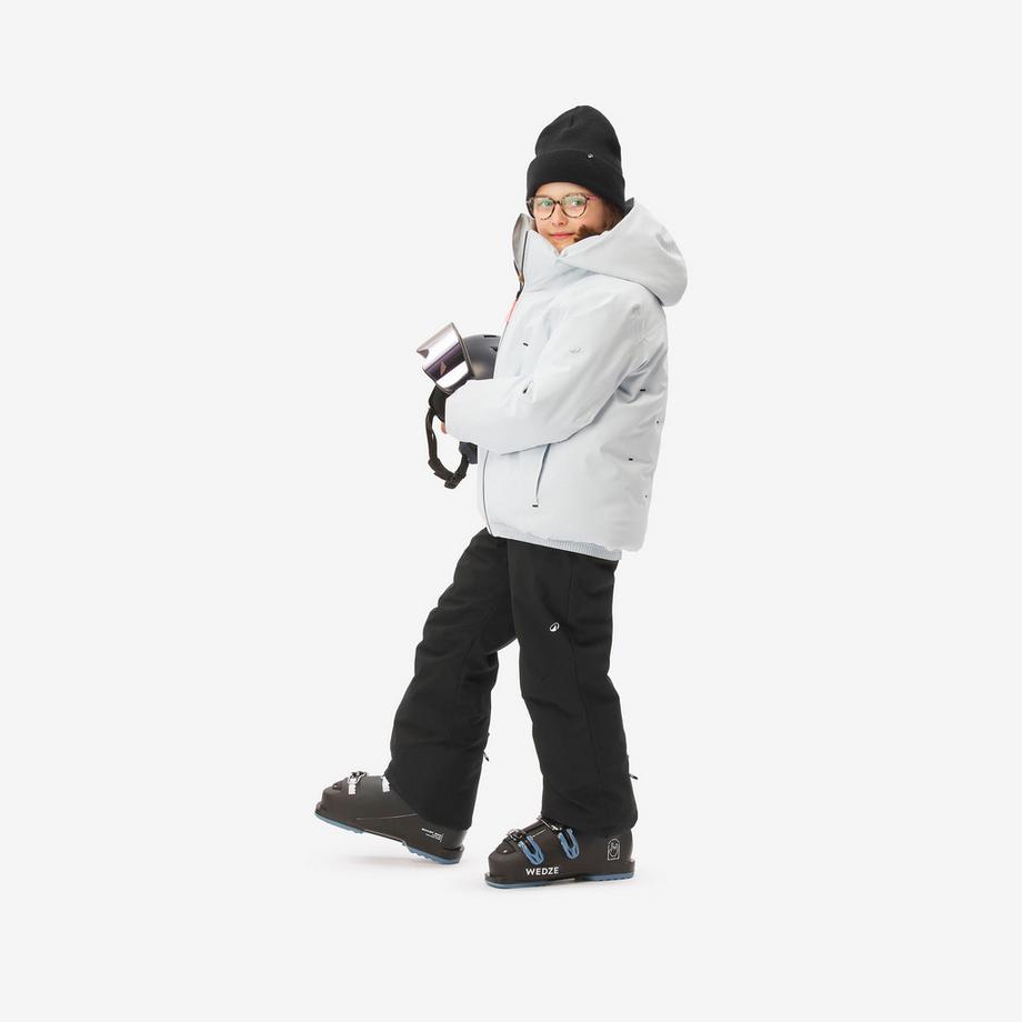 WEDZE  Doudoune de ski chaude et imperméable fille 6-14 ans, 500 WARM bleu glacier 