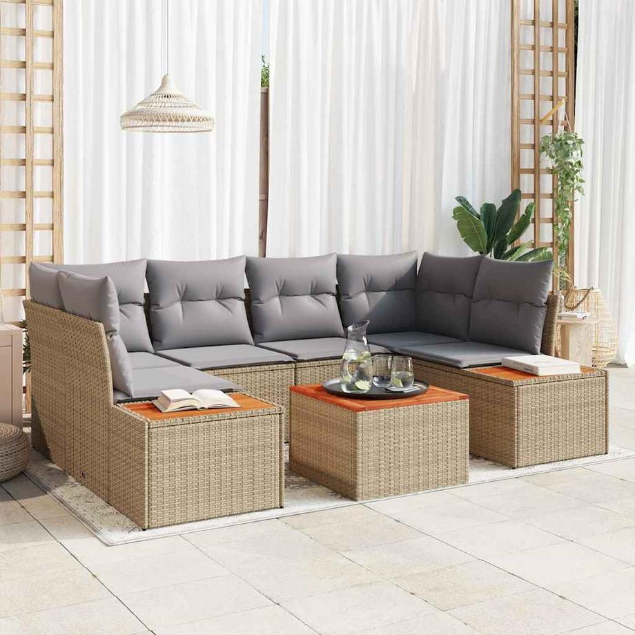 VidaXL Garten-sofa-set poly-rattan  