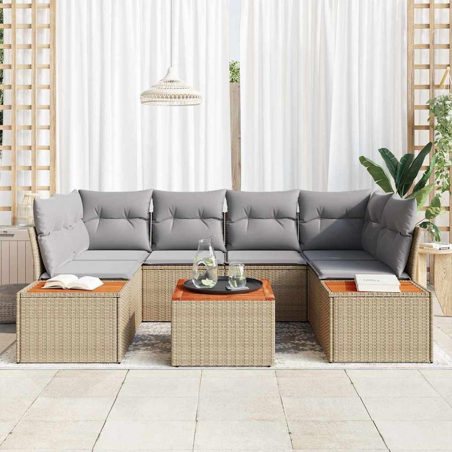 VidaXL Garten-sofa-set poly-rattan  