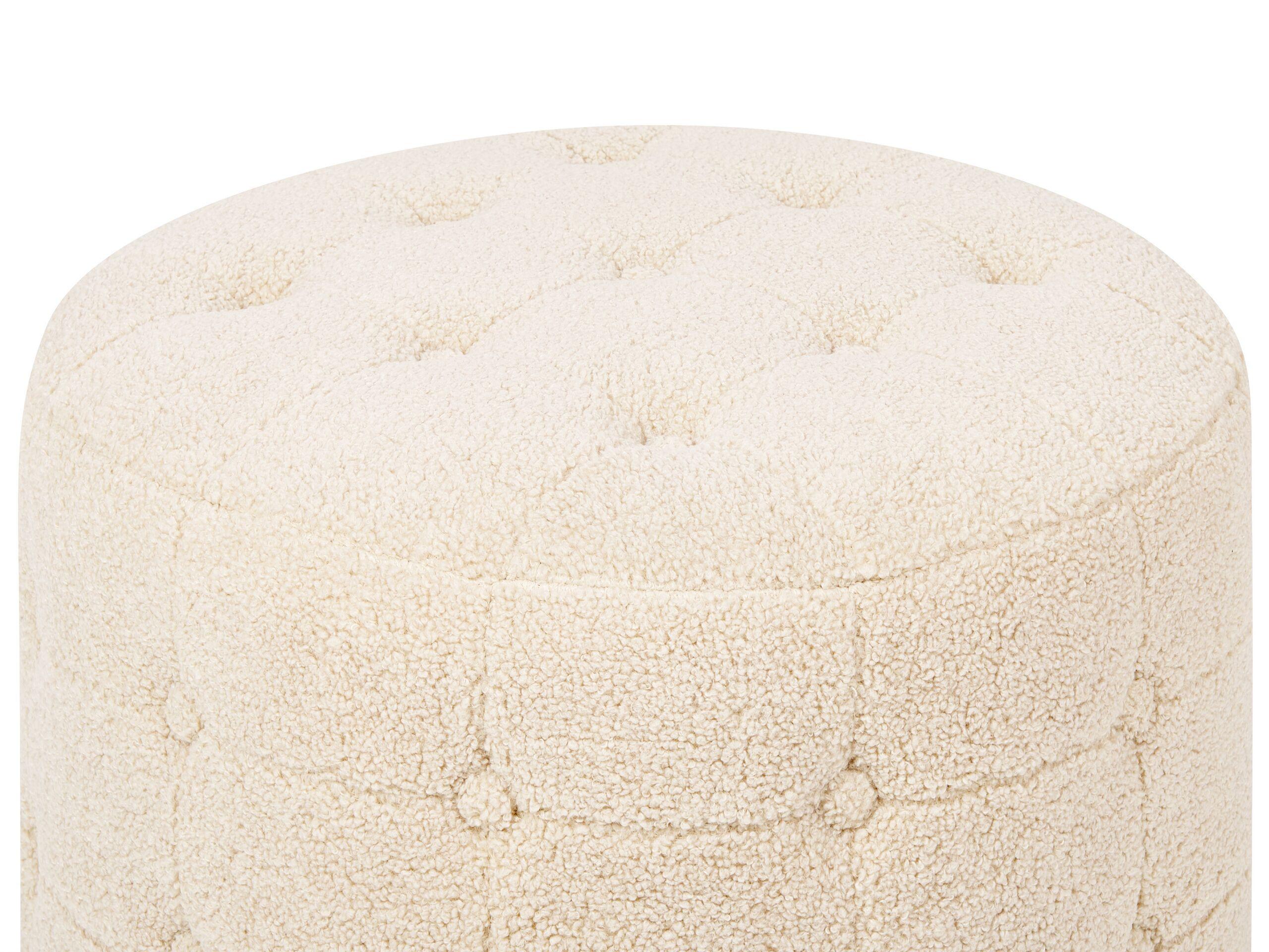 Beliani Pouf en Bouclé Glamour TAMPA  