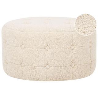 Beliani Pouf en Bouclé Glamour TAMPA  
