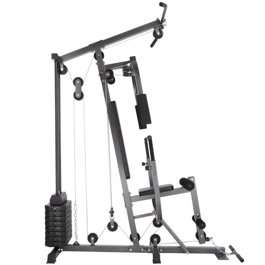 Tectake  Stazione fitness multifunzione  Hulk  con butterfly, leg extension e modulo butterfly regolabile in altezza 