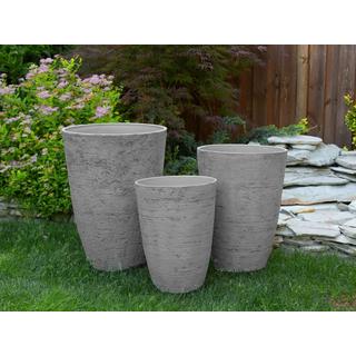 Beliani Lot de 2 pots de fleurs en Fibre d'argile Industriel CAMIA  