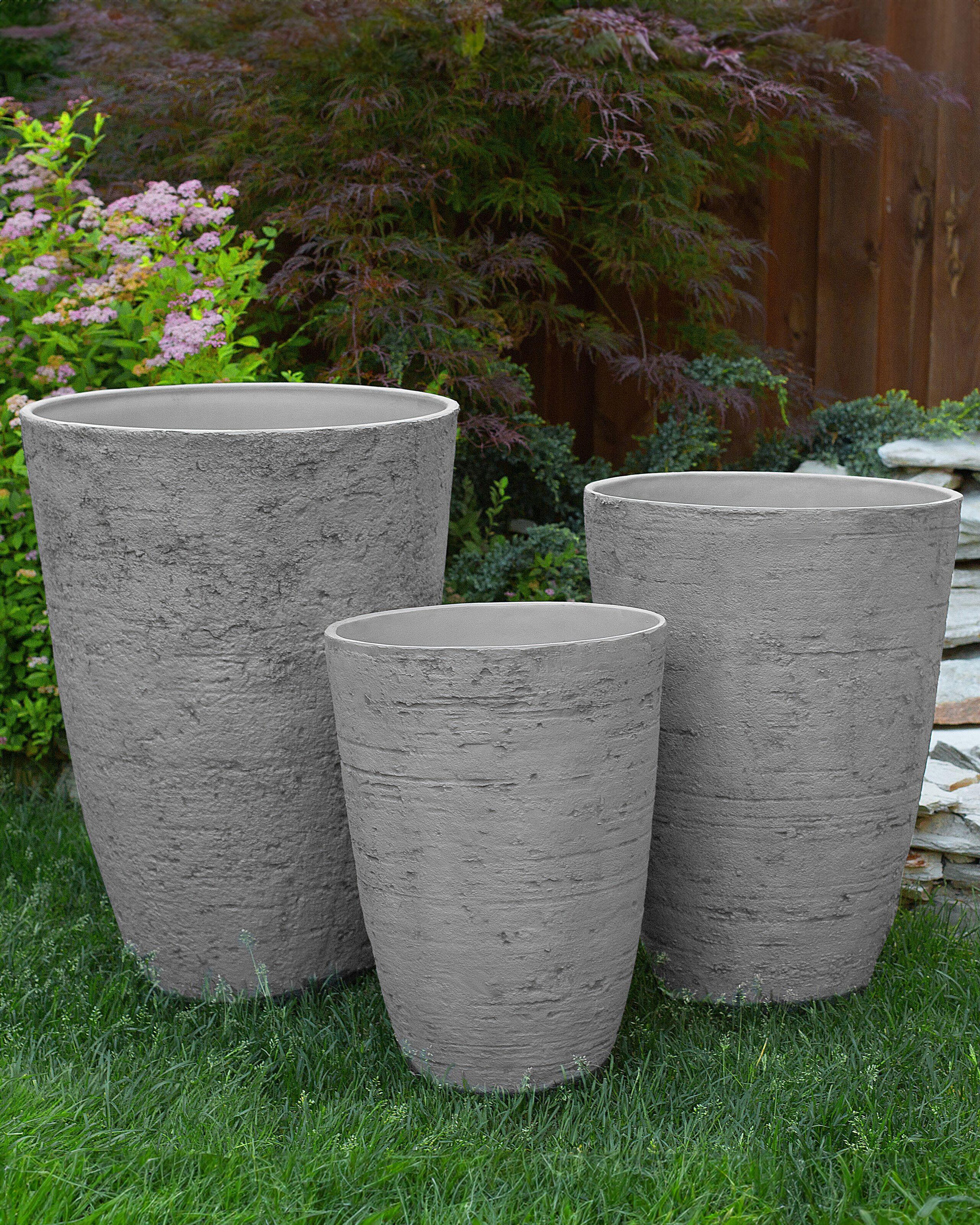Beliani Lot de 2 pots de fleurs en Fibre d'argile Industriel CAMIA  