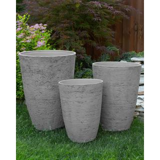 Beliani Lot de 2 pots de fleurs en Fibre d'argile Industriel CAMIA  