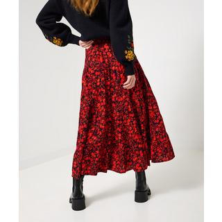 Joe Browns Geblümter Mehrlagiger Maxirock mit Knopfleiste  