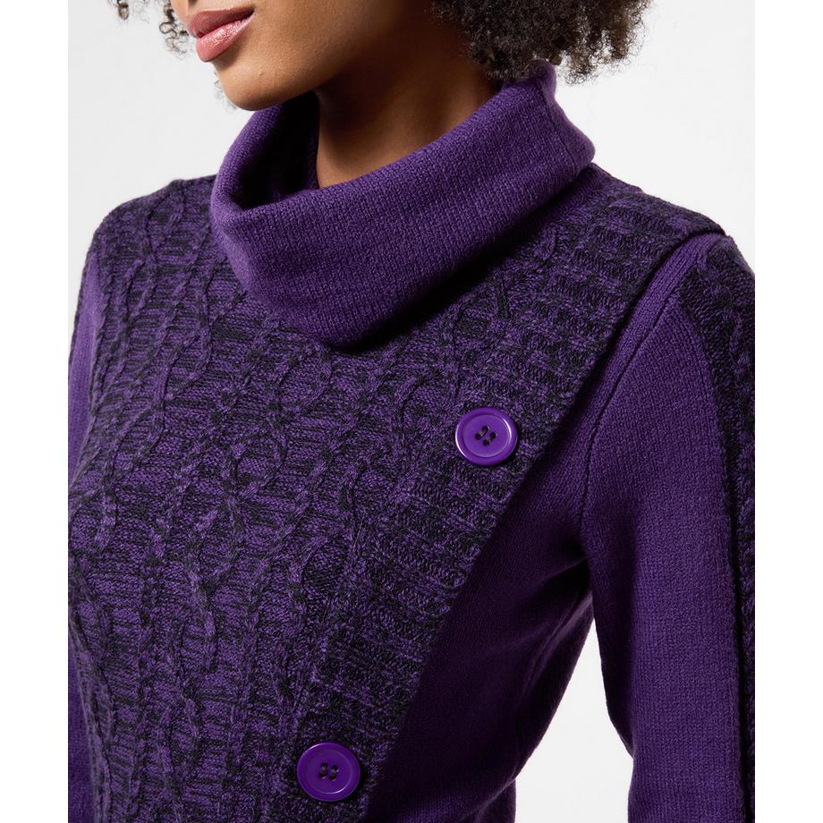 Joe Browns Langer kuscheliger Pullover mit Wasserfallausschnitt  