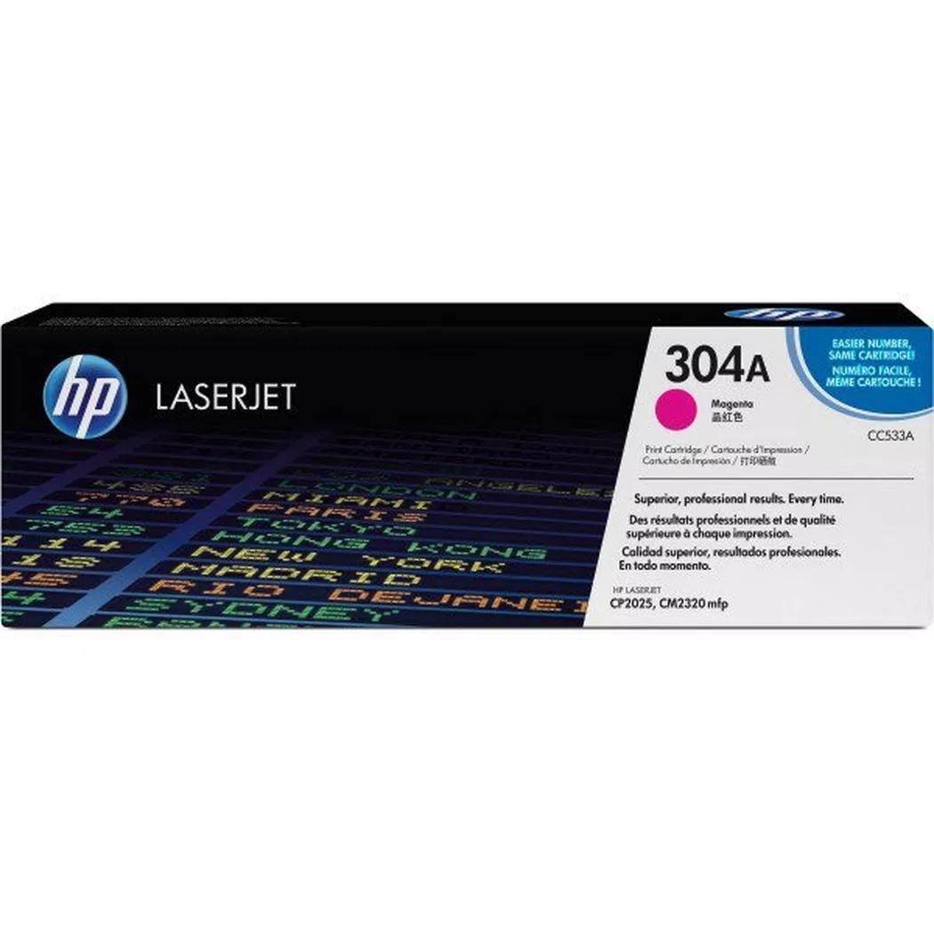 Hewlett-Packard – HP Toner-Modul 304A magenta CC533A Color LaserJet CP2025 2800 S., One Size