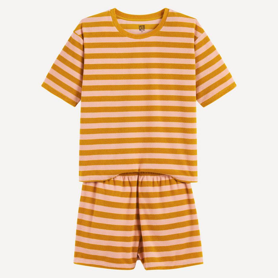 La Redoute Collections  Gestreifter Kurzpyjama aus Frottee 