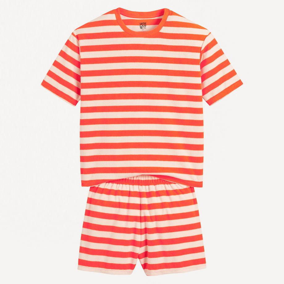 Pyjashort rayé en éponge