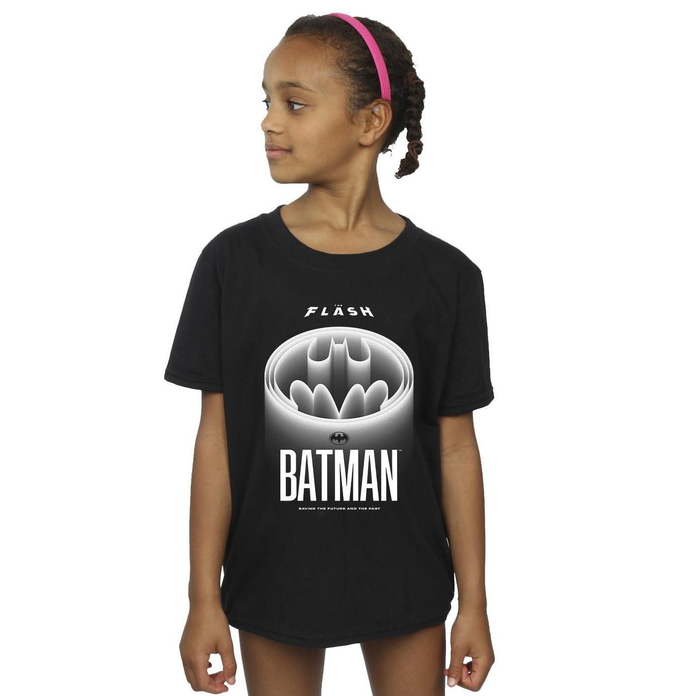 DC COMICS  Tshirt THE FLASH BATMAN WHITE LOGO 