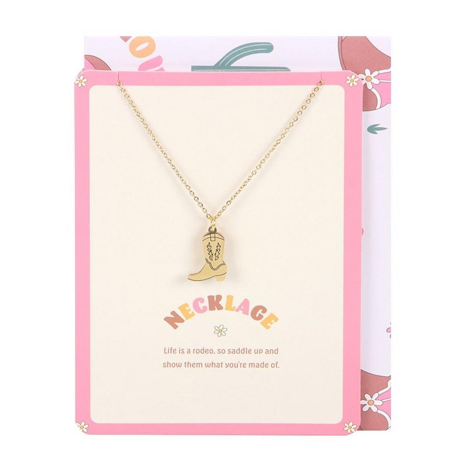 Something Different  Stivale Da Cowboy Collana E Carta 