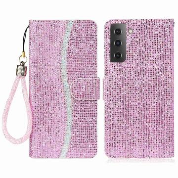 Galaxy S23 - Glitter Leder Etui