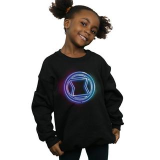 MARVEL  Black Widow Neon Logo Sweatshirt 