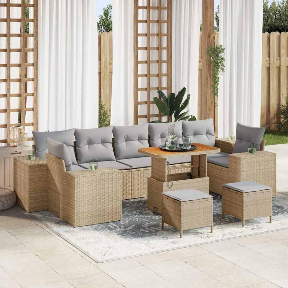 VidaXL Mobilier de jardin bois d'acacia massif  