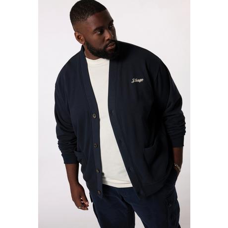 Sthuge Giacca di felpa Scollo a V Ricamo sul petto  