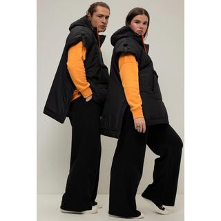 Studio Untold Gilet Poncho Unisex Cappuccio Zip Colorata Tasca a Marsupio  