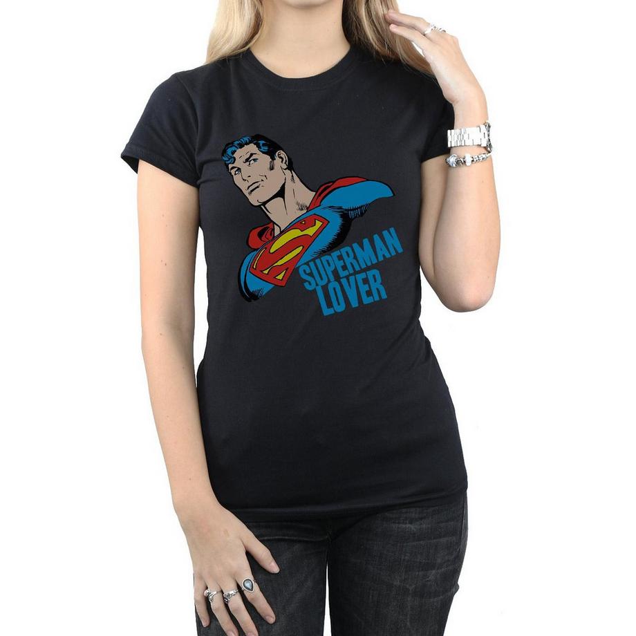 DC COMICS Superman Lover T-Shirt Stampata  