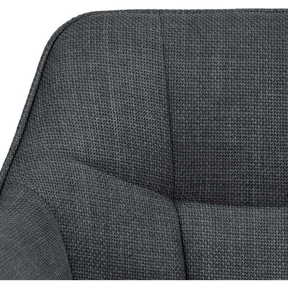 mutoni Sedia da pranzo con braccioli Breana grigio scuro girevole (1 pezzo)  