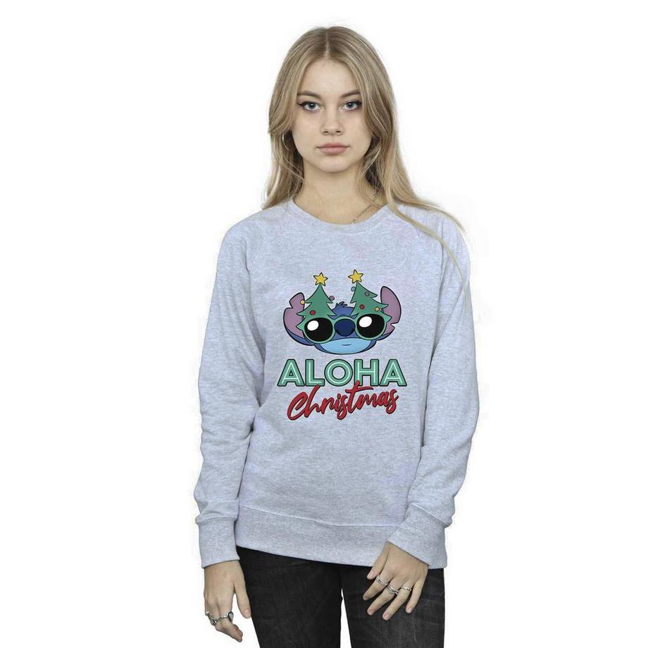 Disney Aloha Christmas Stitch Felpa Grafica  