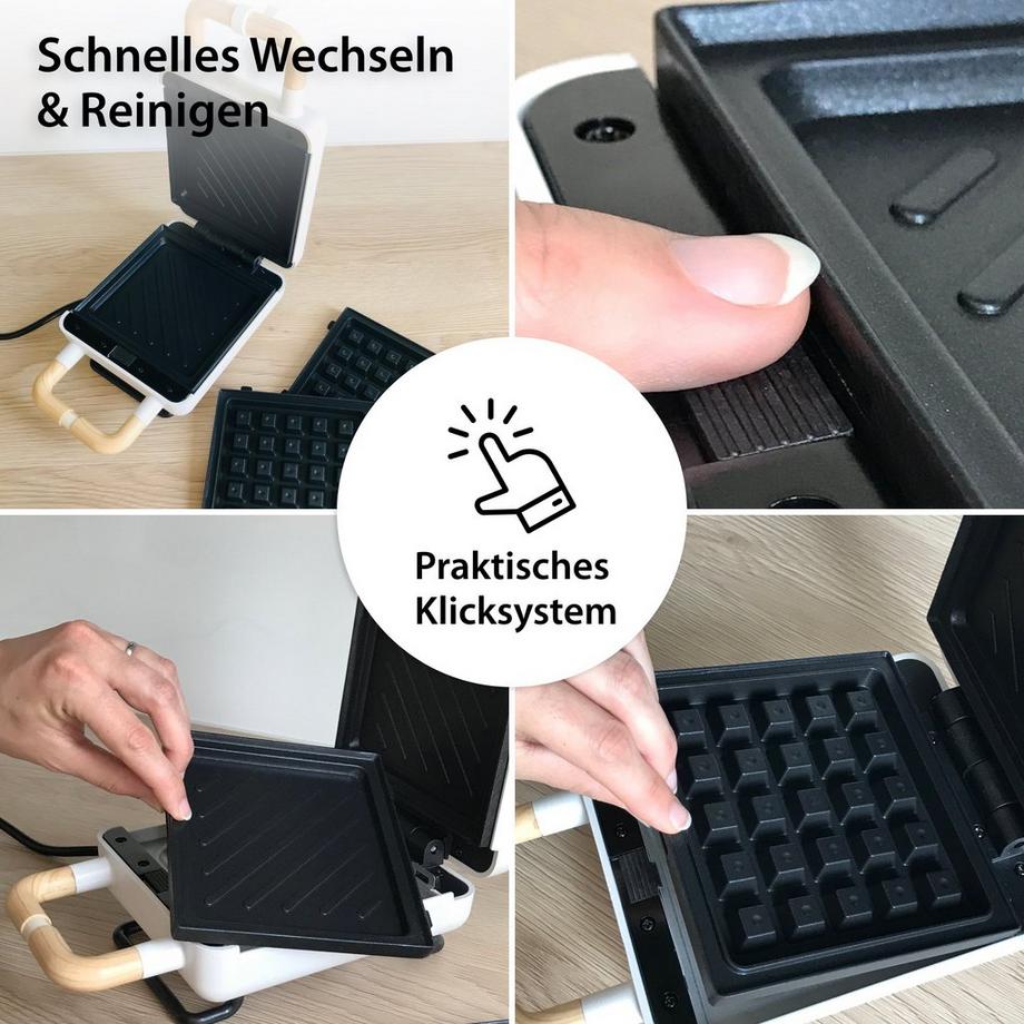 ADE Waffeleisen Schwarz  