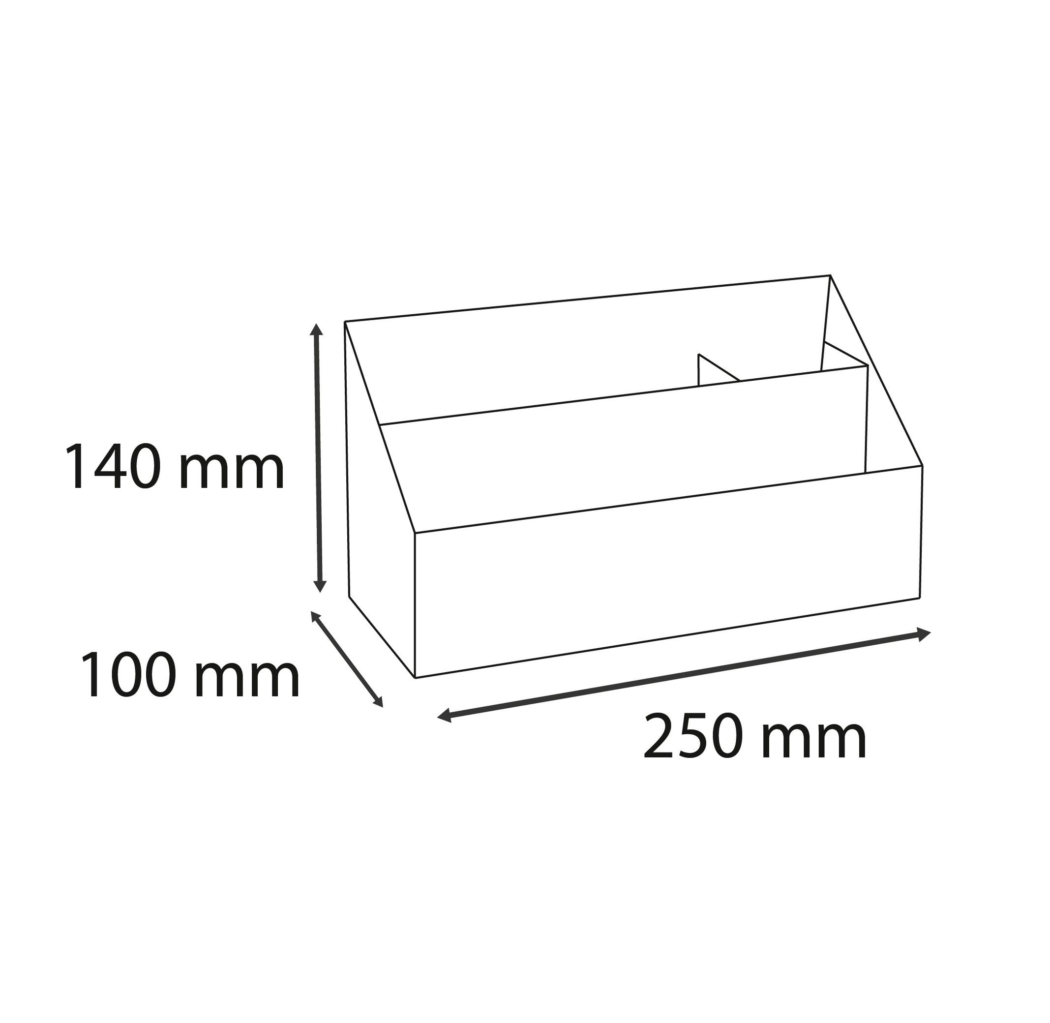 Exacompta Vertikaler Sorter/Briefständer mit 3 Fächern aus Karton, 250x100x140mm, Teksto - x 4  