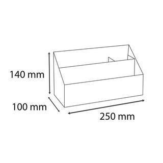 Exacompta Vertikaler Sorter/Briefständer mit 3 Fächern aus Karton, 250x100x140mm, Teksto - x 4  