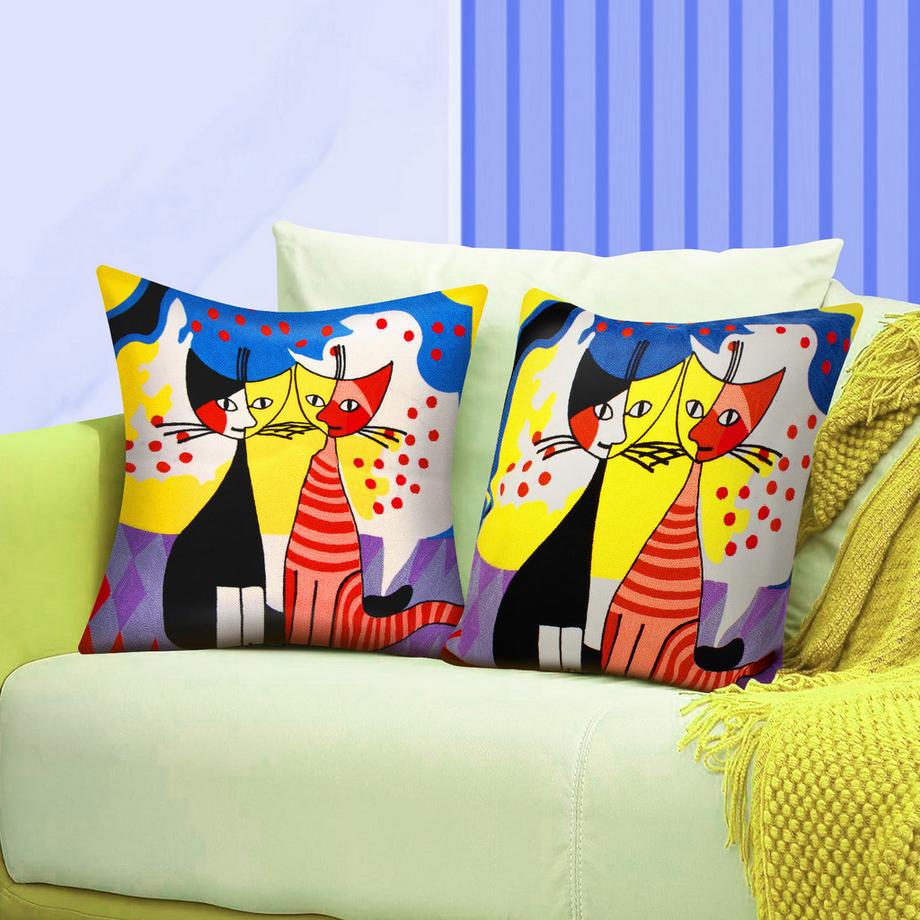 Avizar Lot 2 Housses de Coussin Art Liora  